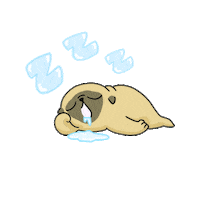 tired dog Sticker by 157ofgemma