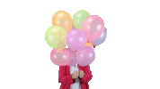 bymarielle feest jarig ballonnen kiekeboe Sticker