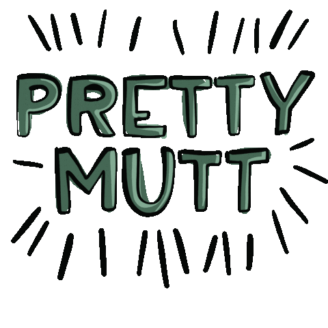 theprettymutt giphyupload dog green puppy Sticker