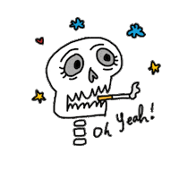 TLBB smoking skeleton ohyeah tlbb Sticker