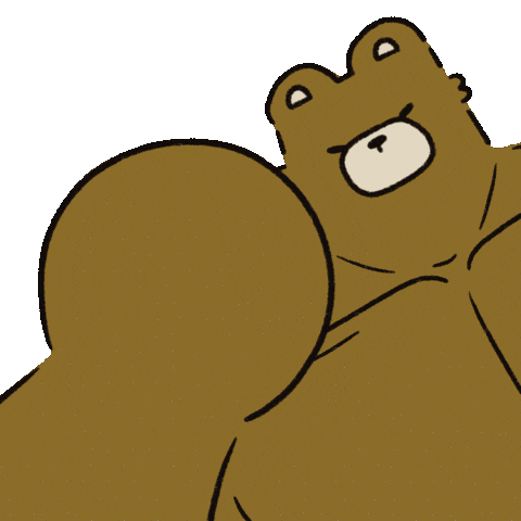 gomgoming giphyupload gym run bear Sticker