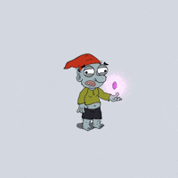BrettDrawsStuff purple crystal gnome glowing GIF