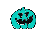 Glowing Jack O Lantern Sticker by Daisy Lemon