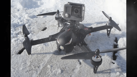 snow drone GIF