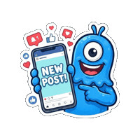 Engaging Social Media Sticker by Momo & Tulus