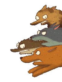 Angry Dogs Sticker