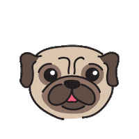 mortythepug pug morty the pug mortythepug pug cartoon Sticker