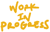 Work In Progress Lettering Sticker