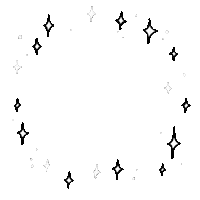 steph_fireflyatelier stars black and white magic minimal Sticker