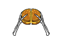 Grilled Cheese Nom Sticker by HeyTVM