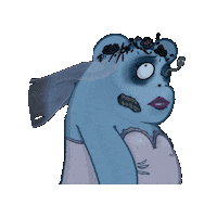 Corpse Bride Halloween Sticker by SuperRareBears