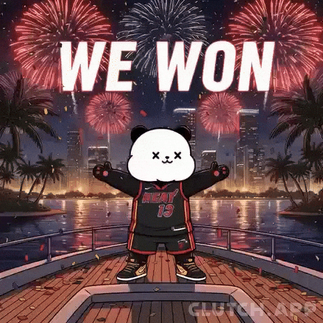 Miami Heat Panda GIF by Kanpai Pandas
