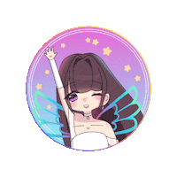 Dariasirene anime stars angel wings Sticker