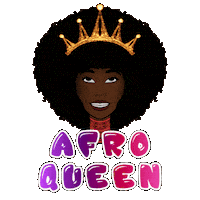 queen afro Sticker by RS