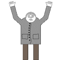 Domanski wow surprise man hands Sticker