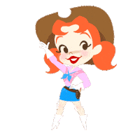 Cowgirl Joanna Davidovich Sticker