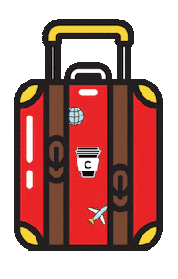 CafeLoud travel trip journey luggage Sticker