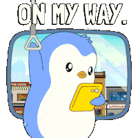 Coming On My Way Sticker by Pudgy Penguins