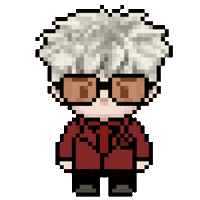 Pixel Top Sticker