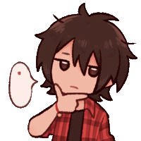 Thinking Chibi Sticker