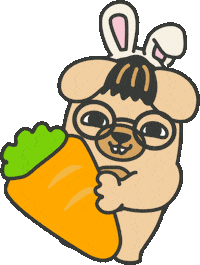 Easter Carrot Sticker by maludbear