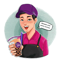 Milk Tea Smile Sticker by DM KLR
