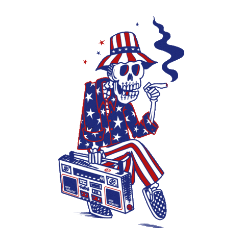 Independence Day Freedom Sticker by Taylor Reeve