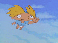 flying hey arnold GIF