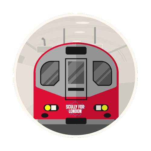 scullyforlondon politics london train uk Sticker