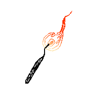 leo33music fire bird match craft Sticker
