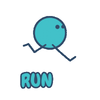 Run Running Sticker