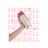 Herwell pink beauty wellness diet Sticker