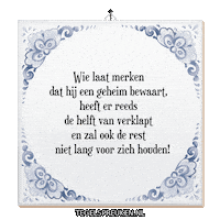 Suspense Wijsheid Sticker by Tegelspreuken.nl