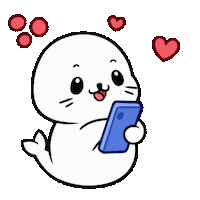 I Love You Hearts Sticker by Sappy Seals