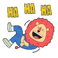 artbypablo laugh lion pablo bypablo Sticker