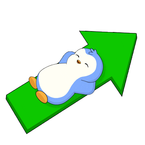 To The Moon Crypto Sticker by Pudgy Penguins