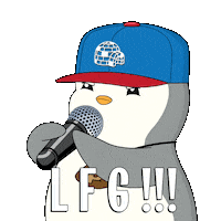 Excited Lets Go Sticker by Pudgy Penguins