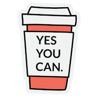 lunadesigncria coffee morning luna yesyoucan Sticker