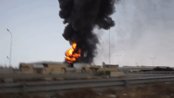 Oil Depot Fire in Libya Continues to Blaze