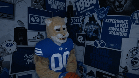 Byu Basketball Cosmo GIF by BYU Cougars