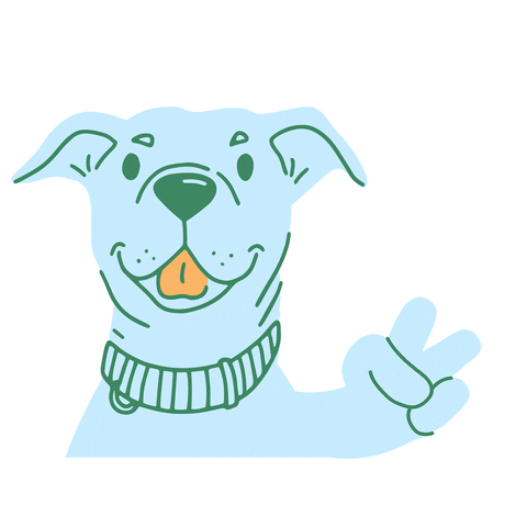 lizziandroccosnaturalpetmarket giphyupload dog pitbull peace sign GIF