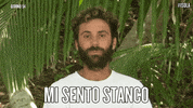 tired luca GIF by Isola dei Famosi