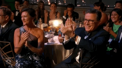 Stephen Colbert Applause GIF by Emmys