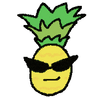 atataka_ionsen giphyupload sunglasses pineapple grin Sticker