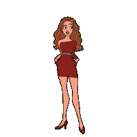Fashion Dresses Sticker