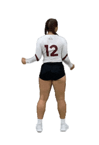 Turn Around Volleyball Player Sticker by Aquinas Volleyball