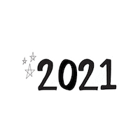vilo99_ black and white stars new year 2021 Sticker