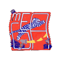 korientationverein blue tiger media read Sticker