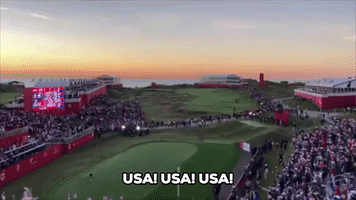 Crowd Chants 'USA' At Ryder Cup