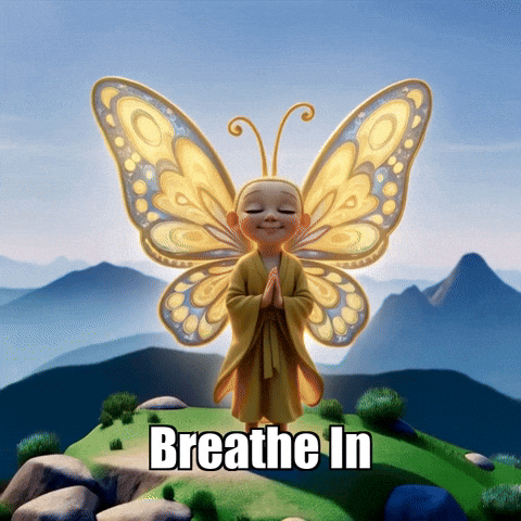 Breathe In Mindfulness GIF by BuddhaFlyJourney